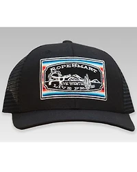 RopeSmart Men's Black On Black Serape Embroidered Patch Mesh-Back Ball Cap