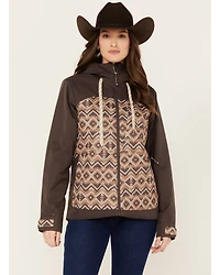 Cinch Women's Southwestern Print Fleece Lined Ski Coat