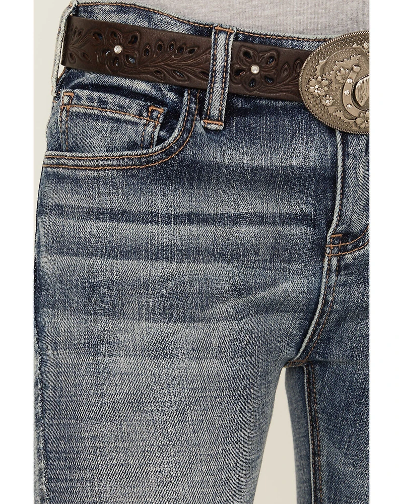 Shyanne Girls' Dawn Studded Pocket Bootcut Stretch Denim Jeans
