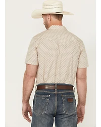 Gibson Trading Co Men's Square Knot Geo Striped Short Sleeve Snap Western Shirt