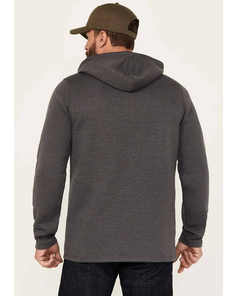 Brothers and Sons Men's Quilted Button-Down Hooded Pullover