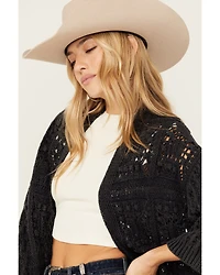 Cotton & Rye Women's Distressed Open Cardigan
