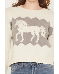 Originality Women's Horse Pullover Sweater