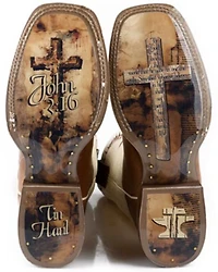 Tin Haul Men's Shoe Of Faith Western Boots - Broad Square Toe