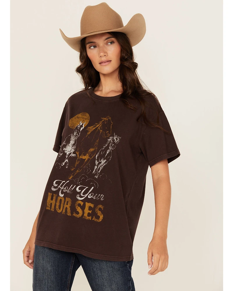 Shyanne Women's Hold Your Horses Short Sleeve Graphic Tee