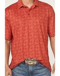 Ariat Men's 360 Airflow Printed Short Sleeve Button-Down Polo Shirt