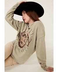 Rock & Roll Denim Women's Whiskey Graphic Sweatshirt