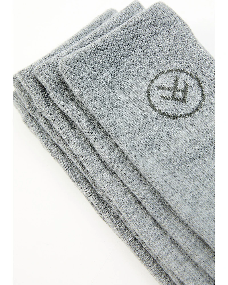 Hawx Men's Gray Crew Work Socks