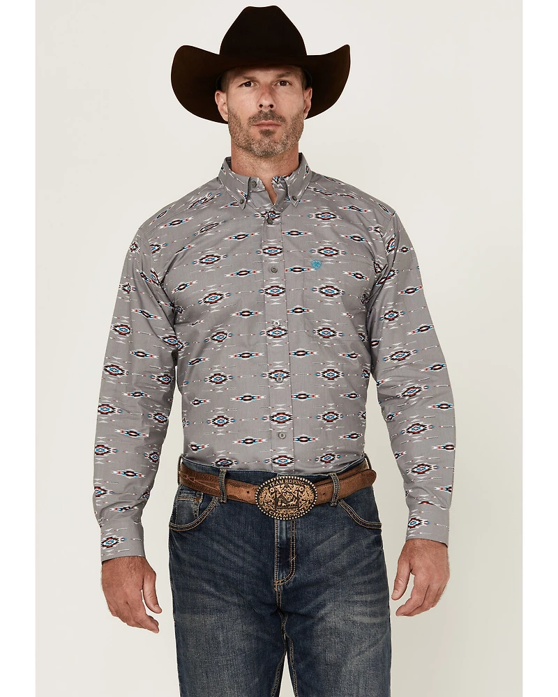 Ariat Men's Jarrod Southwestern Print Long Sleeve Button-Down Western Shirt