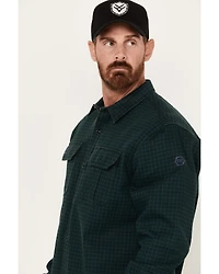 Hawx Men's FR Plaid Print Long Sleeve Button-Down Work Shirt