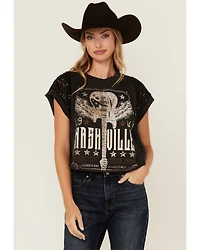 Originality Women's Nashville Lace Short Sleeve Graphic Tee