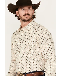Gibson Trading Co Men's Firefly Geo Print Long Sleeve Snap Stretch Western Shirt