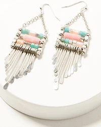 Shyanne Women's Bead Metal Fringe Drop Earrings