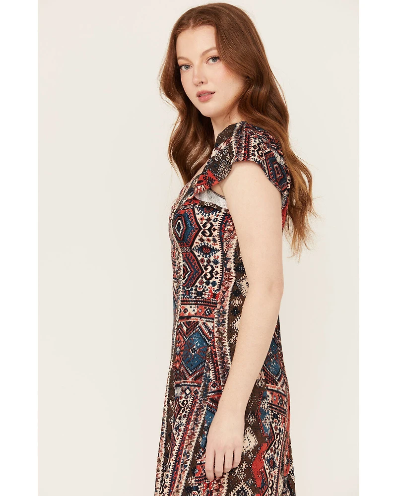 Idyllwind Women's Bethany Flutter Sleeve Midi Dress
