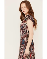 Idyllwind Women's Bethany Flutter Sleeve Midi Dress