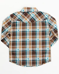 Cody James Toddler Boys' Bull Dobby Long Sleeve Snap Shirt