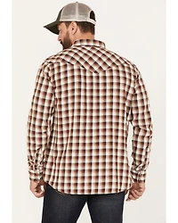 Moonshine Spirit Men's Dirt Runner Plaid Print Snap Western Flannel Shirt