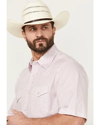 Wrangler Men's 20X Geo Print Short Sleeve Snap Stretch Western Shirt