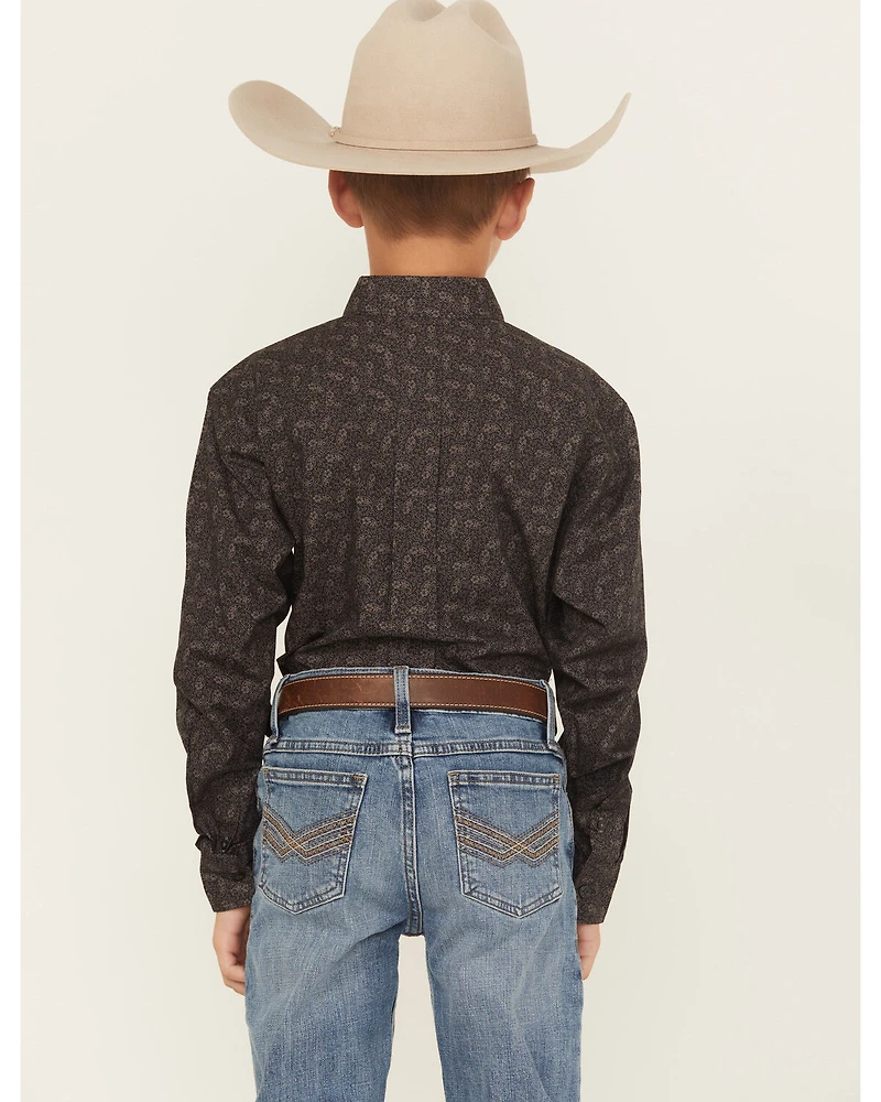 Cinch Boys' Paisley Print Button-Down Western Shirt