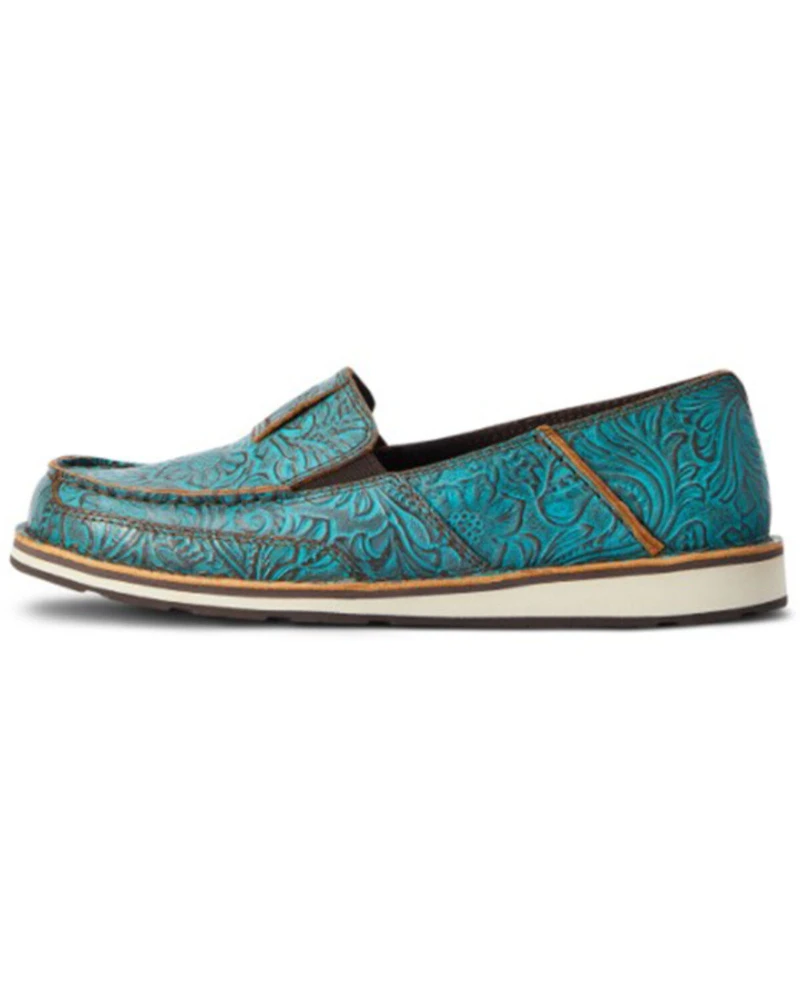 Ariat Women's Brushed Floral Emboss Casual Slip-On Cruiser - Moc Toe