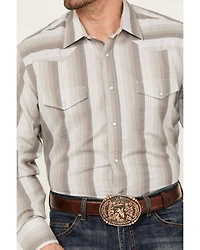 Roper Men's Striped Print Long Sleeve Snap Western Shirt