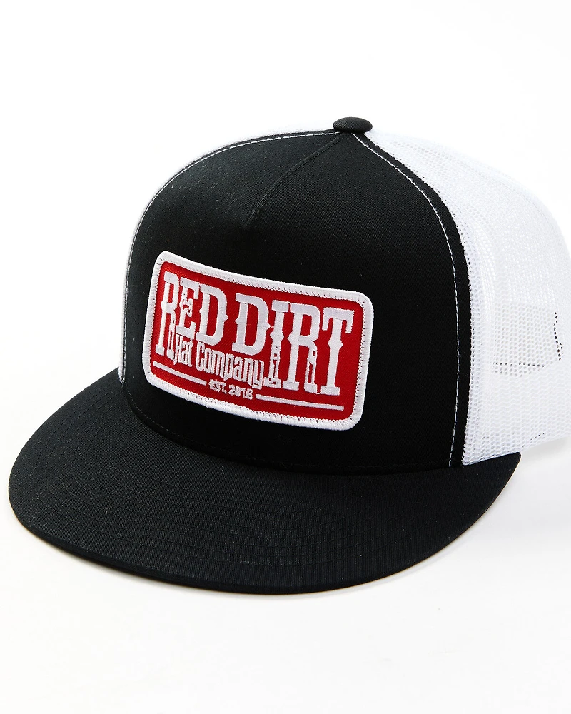 Red Dirt Hat Embroidered Logo Tag Patch Mesh Back Cap