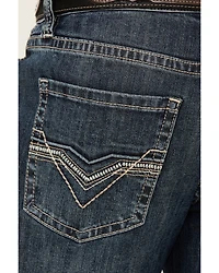 Rock & Roll Denim Men's Double Barrel Reflex Medium Wash Relaxed Straight Leg Stretch Jeans