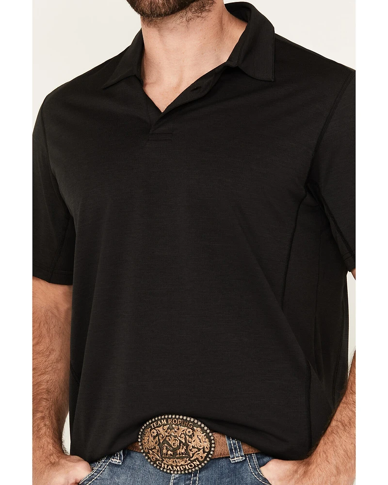 Wrangler Men's Solid Short Sleeve Performance Polo