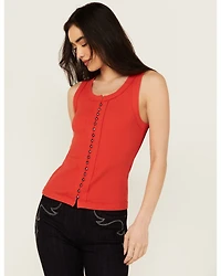 Idyllwind Women's Edna Button Front Ribbed Tank