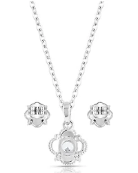 Montana Silversmiths Women's Making Memories Crystal Jewelry Set - 2 Piece