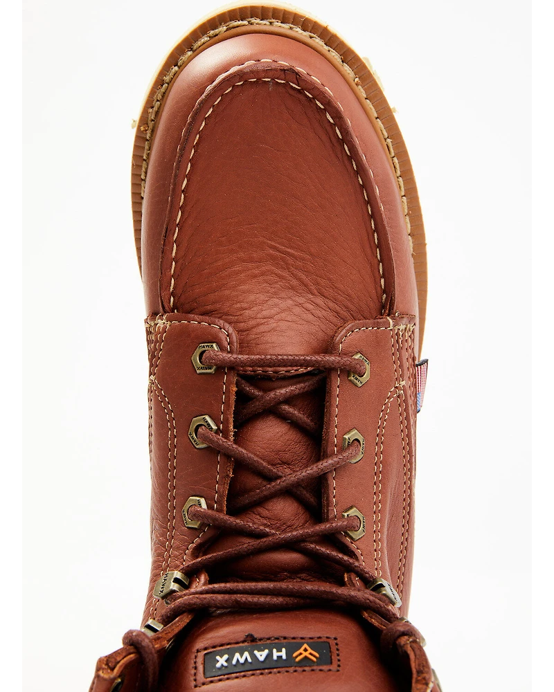 Hawx Men's USA Moc Wedge Value Work Boots - Soft Toe