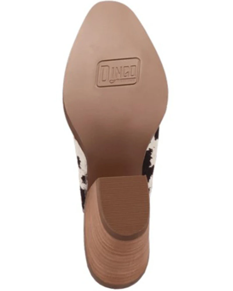 Dingo Women's Calico Hair-On-Hide Mules