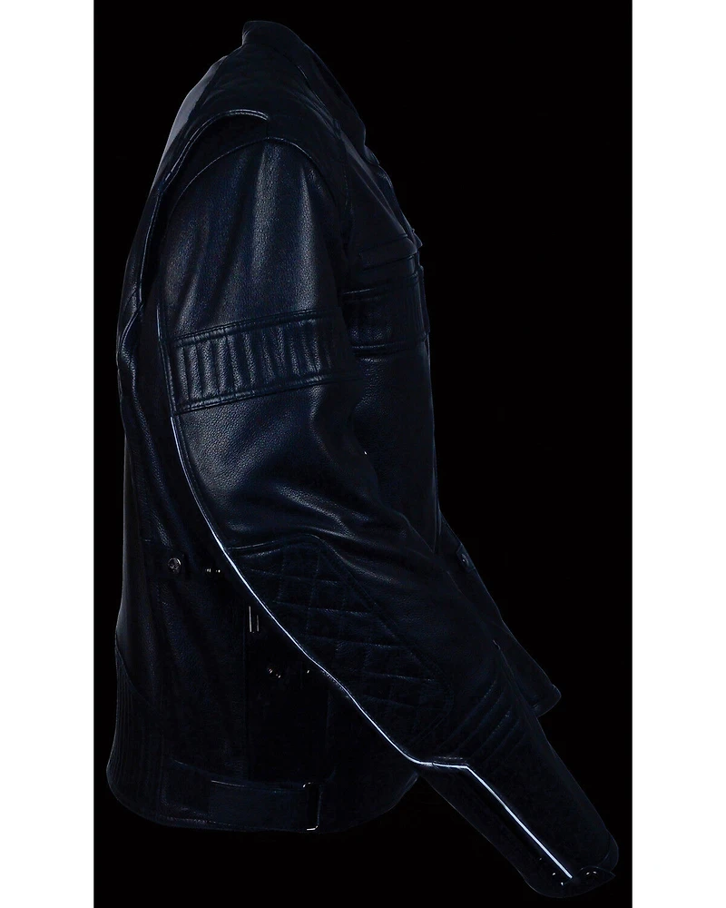 Milwaukee Leather Men's Quilted Pattern Scooter Jacket - Big 4X