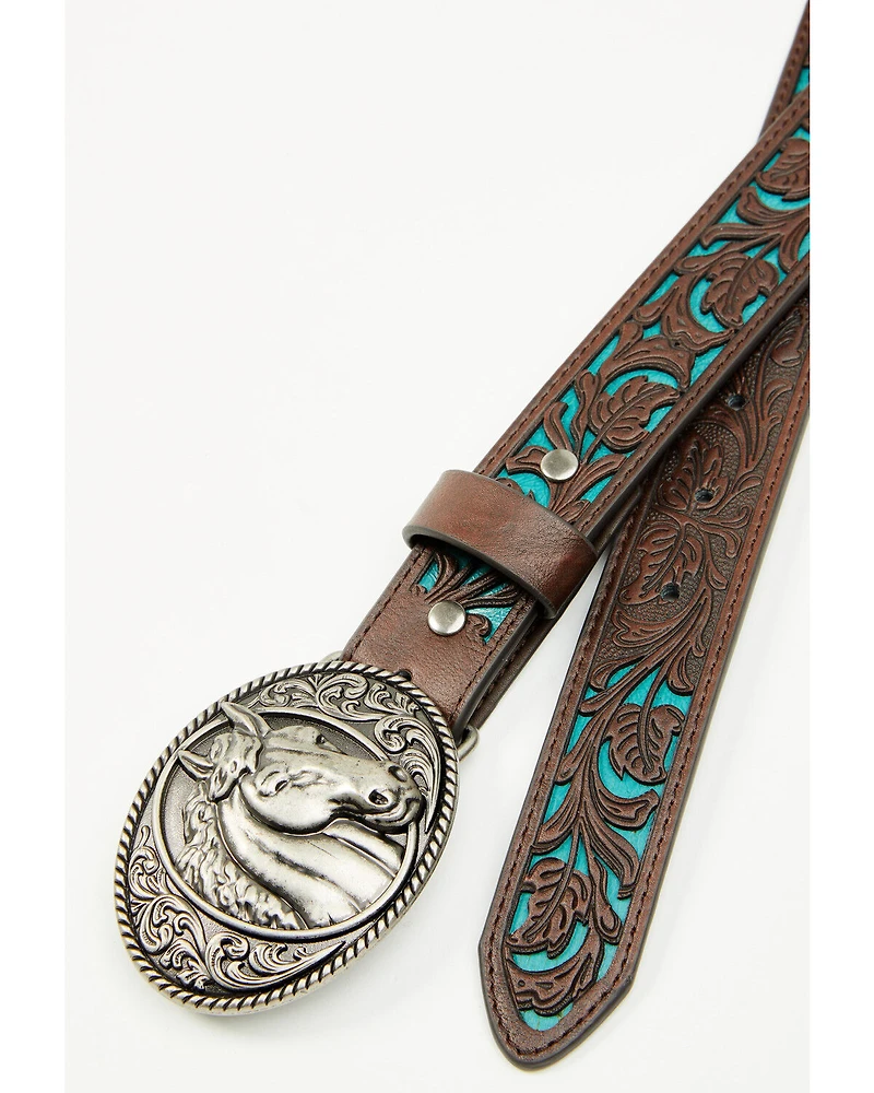 Shyanne Girls' Jovie Underlay Belt with Horse Buckle