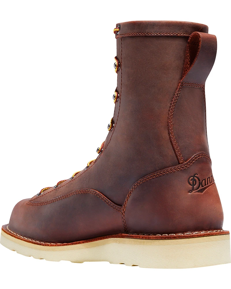 Danner Men's Brown Bull Run 8" Work Boots - Plain Toe