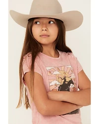 Shyanne Girls' Long Live Cowgirls Short Sleeve Graphic Tee