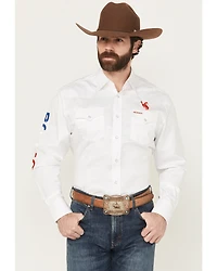 Rodeo Clothing Men's Boot Barn Exclusive America Solid Long Sleeve Pearl Snap Western Shirt