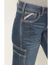 Ariat Women's Rebar Mid Rise Durastretch Nightride Riveter Work Straight Jeans