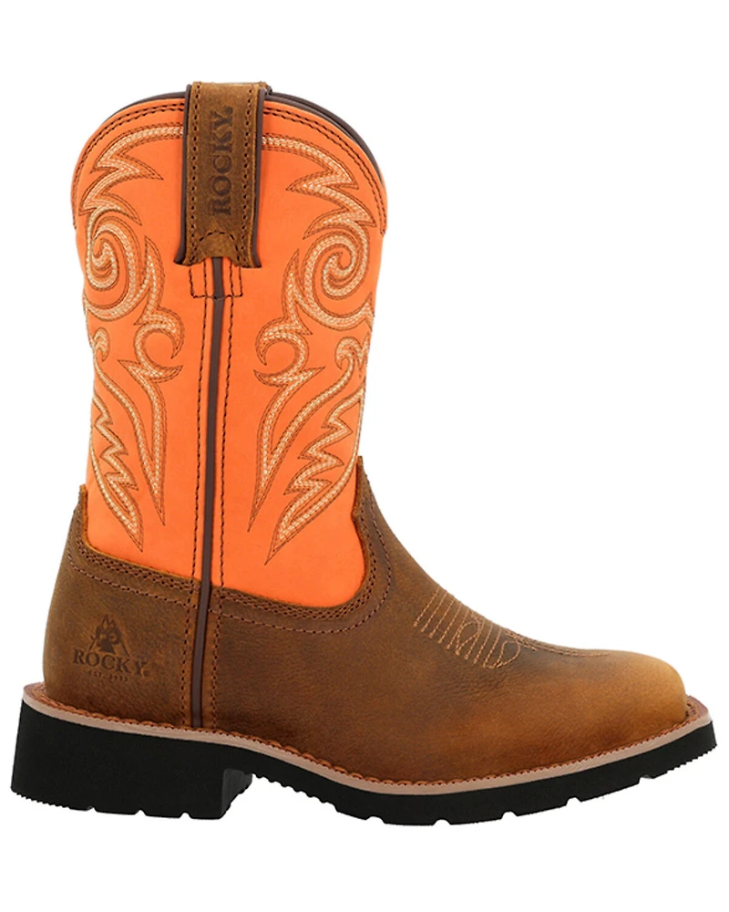 Rocky Boys' Monocrepe Western Boots - Broad Square Toe