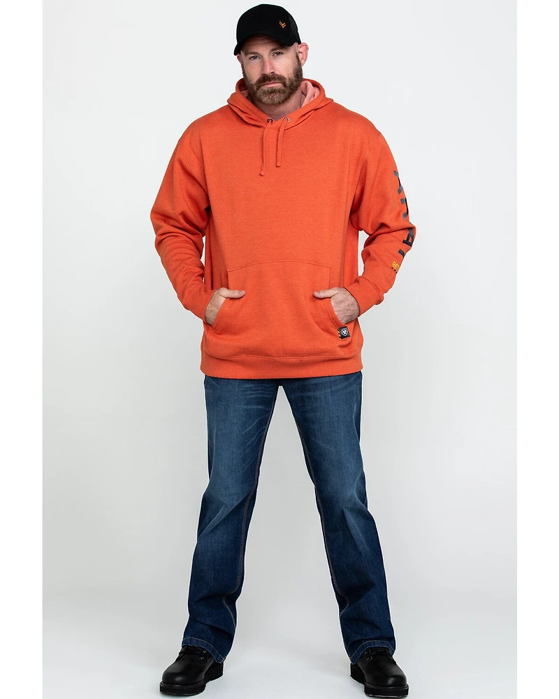 Ariat Men's Volcanic Heather Rebar Graphic Hooded Work Sweatshirt