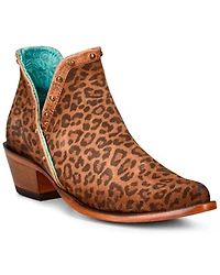 Corral Women's Leopard Print Fashion Booties - Snip Toe