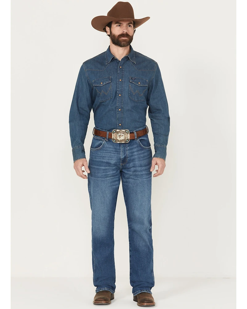Wrangler Retro Men's 77MWZ Dark Wash Slim Bootcut Stretch Denim Jeans
