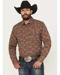 Gibson Trading Co Men's Rusted Still Floral Print Long Sleeve Snap Western Shirt