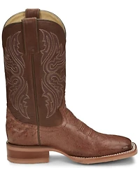 Justin Boots Women's Smooth Ostrich Western - Broad Square Toe