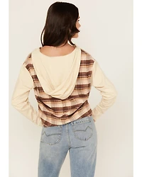 Cleo + Wolf Women's Damian Hooded Flannel Pullover