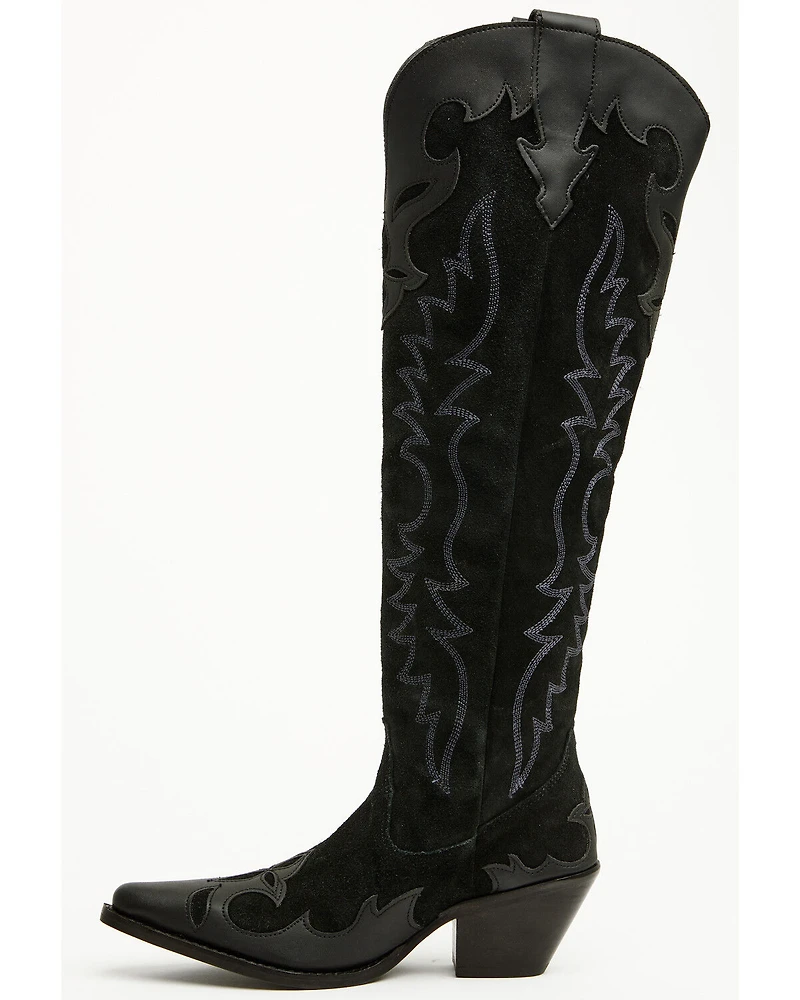Dingo Women's Drama Queen Overlay Tall Western Boots