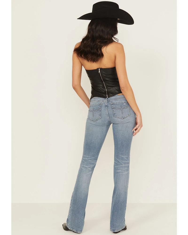 Shyanne Women's Aurora Low Rise Bootcut Stretch Denim Jeans