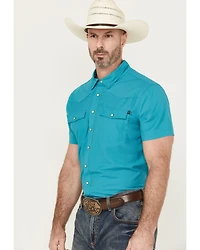 Rock & Roll Denim Men's Tek Solid Short Sleeve Snap Western Shirt