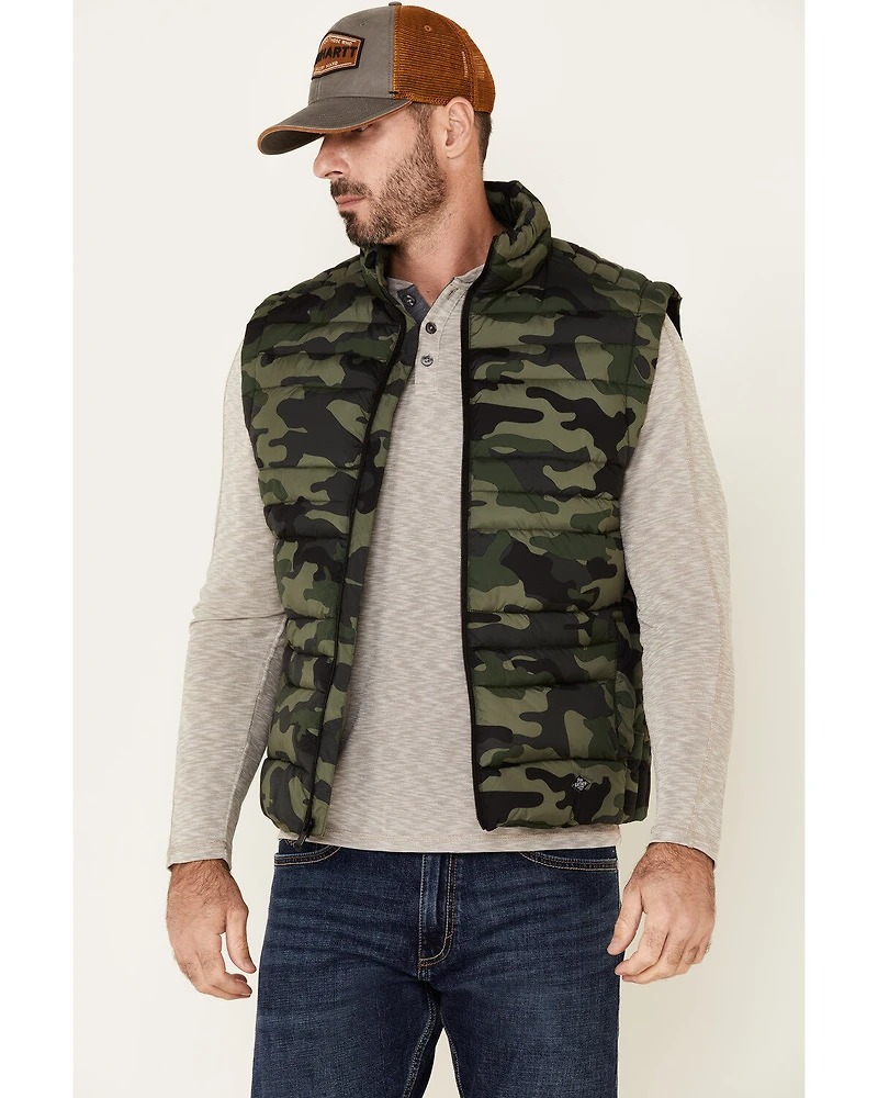 Flag & Anthem Men's Green Erieville Camo Print Puffer Vest