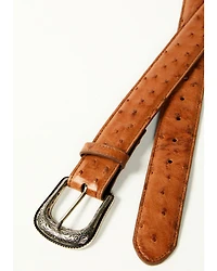 Cody James Men's Carver Exotic Ostrich Leather Belt